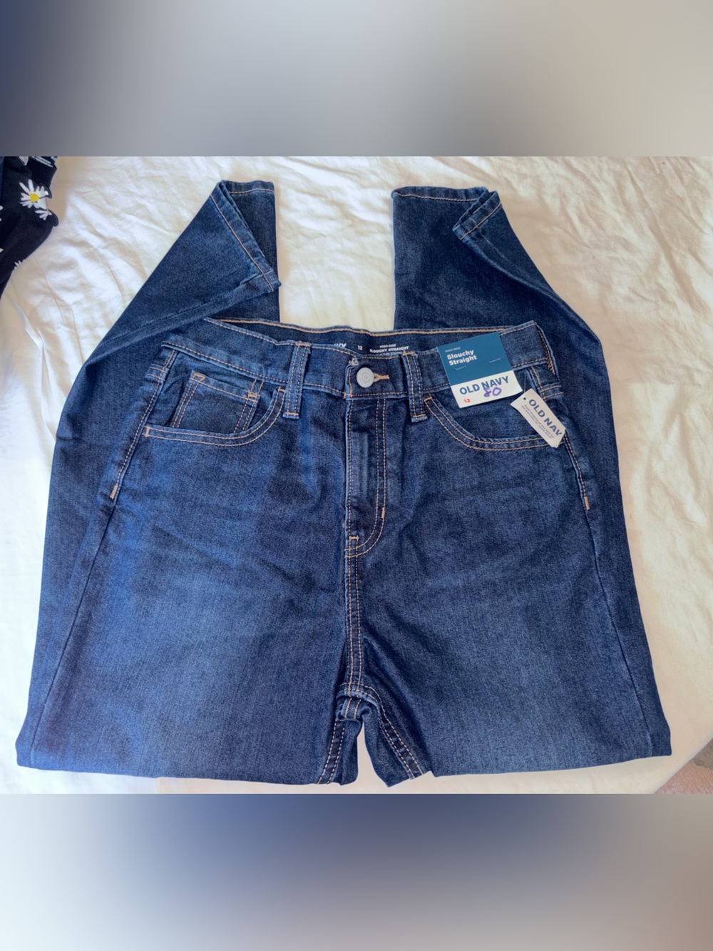 Old Navy Women's Dark Indigo Straight-Leg Jeans